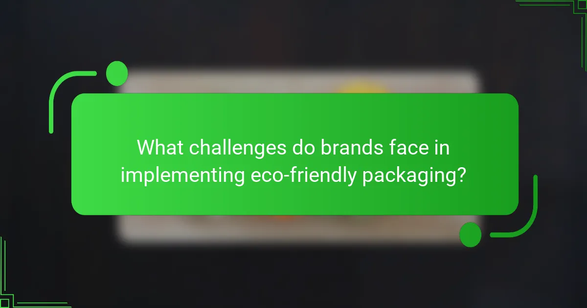 What challenges do brands face in implementing eco-friendly packaging?