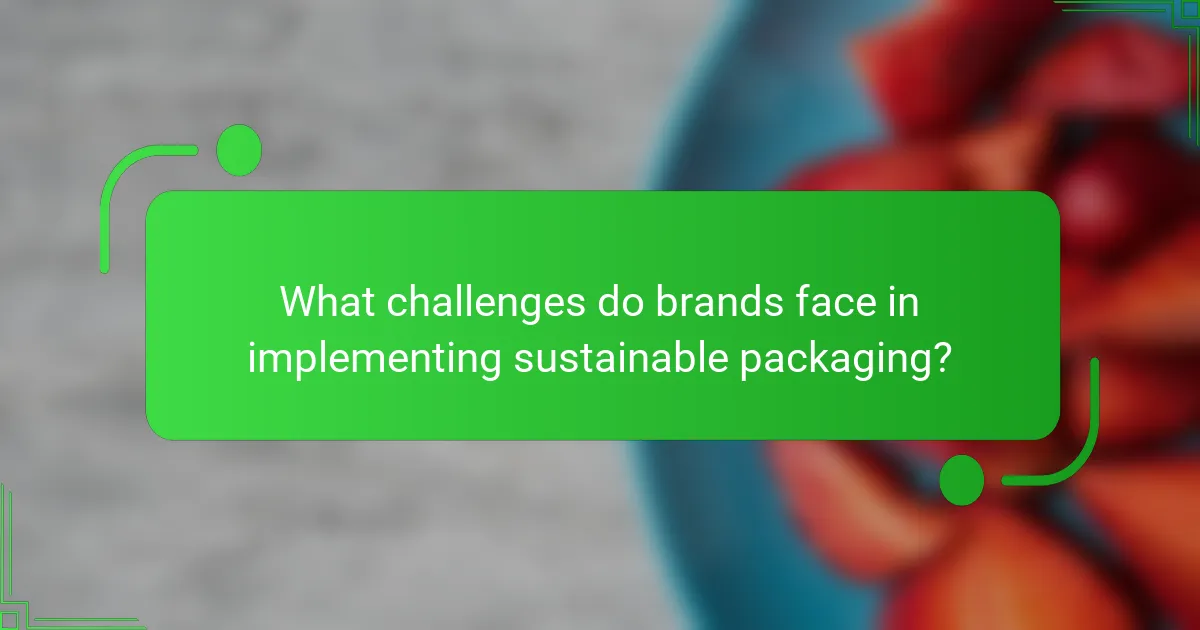 What challenges do brands face in implementing sustainable packaging?